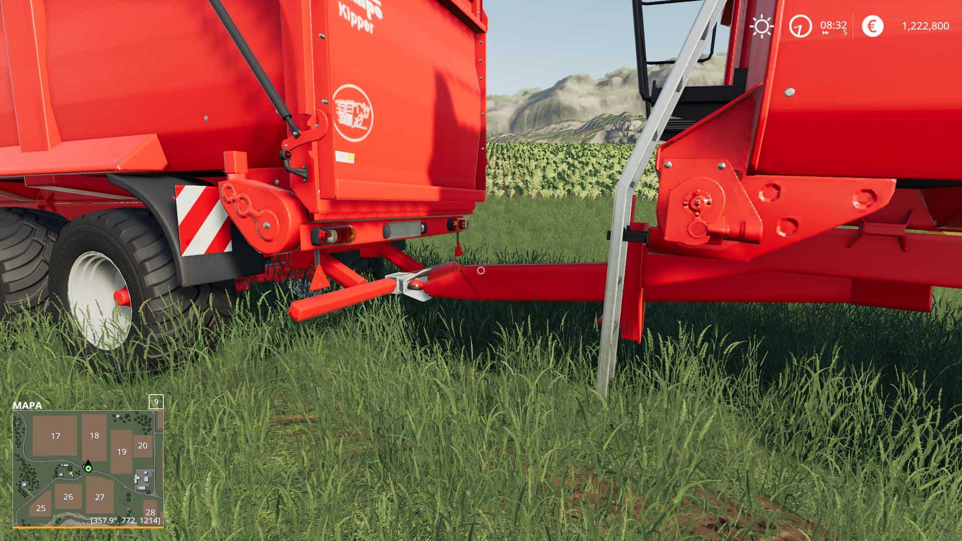 Krampe Bandit 750 Trailer Additional Attacher V1000 Ls2019 Farming Simulator 2022 Mod Ls 1390