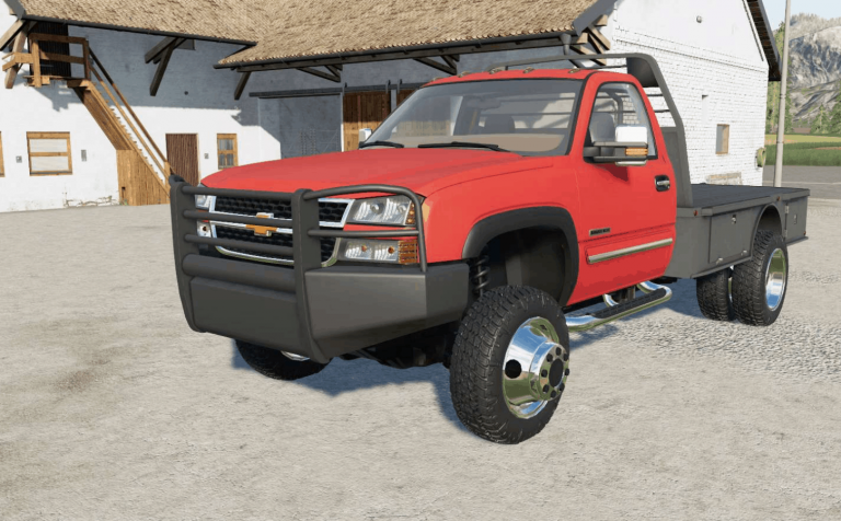 Chevrolet Silverado Flatbed Two Bumper V20 For Fs 19 Farming Simulator 2022 Mod Ls 2022 Mod