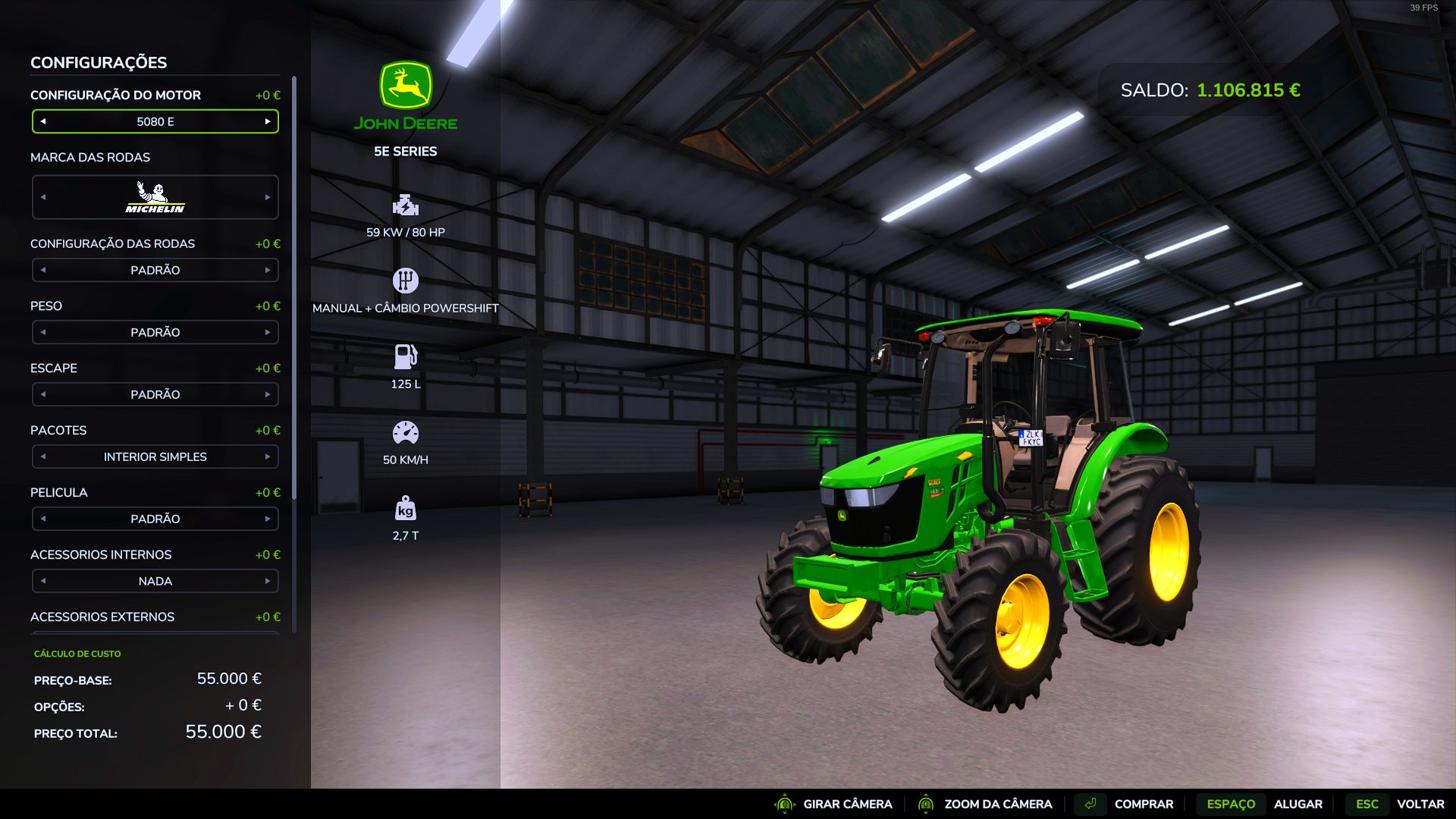 LS 25 John Deere 5080E V1.1.0.0 - Farming Simulator 2025 mod, LS 2025 ...